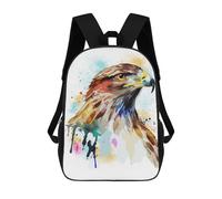 sinyumoney 2Mochila 3D Watercolor Hawk Painting Mochila Escolar Para Niños Mochila Para Libros Mochila Moderna Mochila Para Portátil Para Niños Y Niñas 17inch