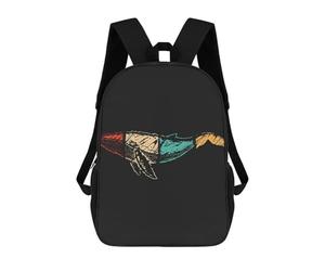 sinyumoney 2Mochila 3D Whale Fish Mochila Escolar Para Niños Mochila Para Libros Mochila Moderna Mochila Para Portátil Para Niños Y Niñas 17inch