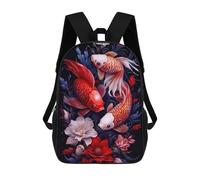 sinyumoney 3 Koi Fish Mochilas Para Niños Y Estudiantes, Mochilas Escolares Impresas En 3D, Mochilas Para Estudiantes De Primaria Y Secundaria Para Niños Y Niñas 17inch