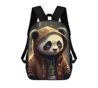 sinyumoney 3D impreso mochila escolar para niños oso lindo bolsas de libros de viaje escolar, bolsas de gran capacidad para niños/estudiantes/adultos, Panda Manga Anime, 17"