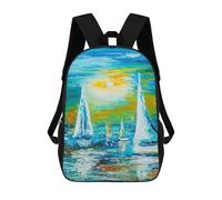 sinyumoney 3D impreso mochila para niños Bloodhound Starry Night bolsa de escuela ligera y de moda para viajes y estudios, Regatta, 17"