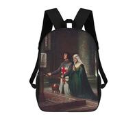 sinyumoney 3D impreso mochila para niños Bloodhound Starry Night bolsa de escuela ligera y de moda para viajes y estudios, The Dedication by Edmund Leighton, 17"
