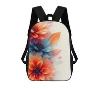 sinyumoney 3D impreso mochila para niños Bloodhound Starry Night bolsa de escuela ligera y de moda para viajes y estudios, Flores de dalia, 17"