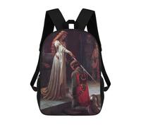 sinyumoney 3D impreso mochila para niños Bloodhound Starry Night bolsa de escuela ligera y de moda para viajes y estudios, Accolade Edmund Leighton, 17"