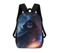 Sinyumoney 3D mochila escolar impresa para niños tinta rosa, gran capacidad, ideal para viajes, moda e informal, Ninja Owl, 17"