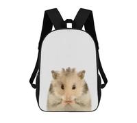 Sinyumoney 3D mochila impresa para niños charming hámster bolsa de escuela ligera y de moda para viajes y estudios, Hamster, 17"