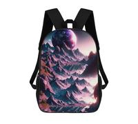 sinyumoney 3D mochila para niños croma Synthwave symphony bolsas impresas bolsa de escuela mochila ligera mochila de moda y diversión para niños, Space Odyssey, 17"