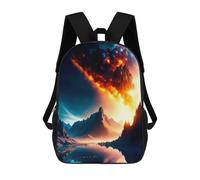 sinyumoney 3D mochila para niños croma Synthwave symphony bolsas impresas bolsa de escuela mochila ligera mochila de moda y diversión para niños, Mosaico Celestial, 17"