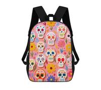 sinyumoney 3D mochila para niños Mexican Girl Carnival bolsas impresas bolsa de escuela mochila ligera mochila moda y diversión para niños, Fiesta de colores, 17"