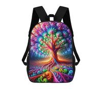 Sinyumoney 3D mochila para niños Wolf Sky Night Moon Animal bolsas impresas bolsa escolar mochila ligera mochila moda y diversión para niños, Arboreal Symphony, 17"