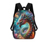 Sinyumoney 3D mochila para niños Wolf Sky Night Moon Animal bolsas impresas bolsa escolar mochila ligera mochila moda y diversión para niños, Quantum Serpientes Odyssey, 17"