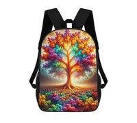 Sinyumoney 3D mochila para niños Wolf Sky Night Moon Animal bolsas impresas bolsa escolar mochila ligera mochila moda y diversión para niños, Chromatic Symphony, 17"