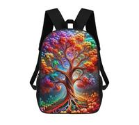 Sinyumoney 3D mochila para niños Wolf Sky Night Moon Animal bolsas impresas bolsa escolar mochila ligera mochila moda y diversión para niños, The Neon Arboretum, 17"