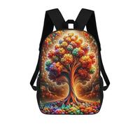 Sinyumoney 3D mochila para niños Wolf Sky Night Moon Animal bolsas impresas bolsa escolar mochila ligera mochila moda y diversión para niños, The Luminarium, 17"