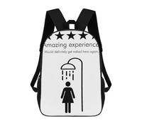 sinyumoney 5 STAR Shower Woman Funny Mochila Escolar Infantil Impresa En 3D, Mochila Informal De Moda Para Niños, Mochila De Viaje De Alta Capacidad Para Libros Para Niños 17inch