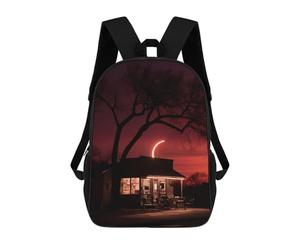 sinyumoney 80s Neon Night Moon Mochila Escolar Mochila De Día Mochila De Negocios Mochila Impermeable Para Libros Para Hombres/mujeres 17inch