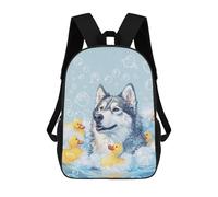sinyumoney A Alaskan Malamute Dog Mochila Escolar Infantil Impresa En 3D, Mochila Informal De Moda Para Niños, Mochila De Viaje De Alta Capacidad Para Libros Para Niños 17inch