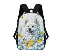 sinyumoney A American Eskimo Dog Mochila Escolar Infantil, Mochilas Impresas En 3D, Mochilas Escolares De Moda Para Niños De Primaria Y Secundaria 17inch
