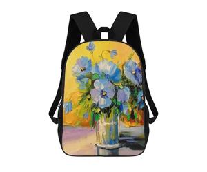 sinyumoney A Bouquet of Blue Flowers Mochila Grande Escolar Para Niños - Perfecta Para Viajes, Trabajo Y Uso Diario 17inch