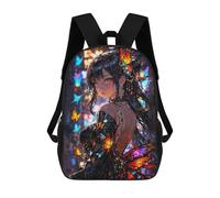sinyumoney A Butterfly Anime Girl Mochila Infantil, Mochila Escolar Para Niños Y Adolescentes, Mochila De Viaje, Mochila Escolar, Mochila Para Libros 17inch