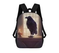 sinyumoney A Castle Crow Mochila Escolar Infantil De Moda Informal Mochilas Infantiles Impresas En 3D Mochila Grande Para Niño 17inch