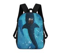 sinyumoney A Couple of Otters Sleeping And A Whale Shark Mochila Escolar Infantil Impresa En 3D Para Niños, Mochila De Viaje De Alta Capacidad, Bolsas Para Libros, Mochila Escolar Infantil 17inch