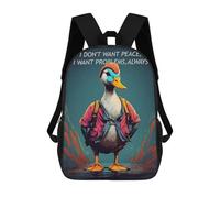 sinyumoney A Cute Duck Pot Belly Mochila Escolar Impresa En 3D Mochilas Informales Para Niños Mochila Escolar Impresa En 3D Para Niños De Primaria Y Secundaria 17inch