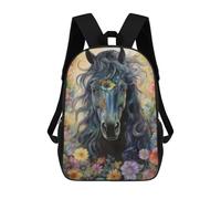 sinyumoney A Dreamy Black Horse Mochilas Infantiles Mochila Escolar Impresa En 3D Para Niños Mochilas De Viaje Bolsas Para Libros Para Niños 17inch Mochila Escolar