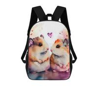 sinyumoney A Hamster Couples Romance Mochilas Infantiles Mochila Escolar Mochila Impresa En 3D Para Niños Mochilas De Viaje Bolsas Para Libros Mochila Escolar Para Niños 17inch