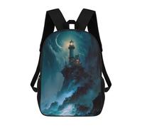 sinyumoney A Lighthouse in A Storm V1 Mochila Escolar Infantil Impresa En 3D Para Niños, Mochilas De Viaje, Bolsas Para Libros Para Niños Estudiantes De Primaria 17inch
