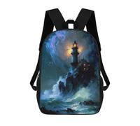 sinyumoney A Lighthouse in A Storm V3 Mochila Ligera Informal Para El Día A Día, Ideal Para La Escuela, Viajes, Trabajo Y Uso Diario 17inch