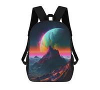 sinyumoney A Man Standing The Mount Mochila Escolar Impresa En 3D Para Niños Mochilas De Viaje De Alta Capacidad Bolsas Para Libros Mochila Escolar Para Niños Mochila 17inch