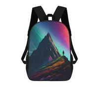 sinyumoney A Man Standing Unique Moun Mochila Escolar Impermeable Para Ordenador Portátil Para Adolescentes, Chicas, Chicos, Mujeres Y Hombres 17inch