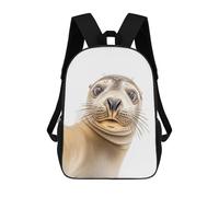 sinyumoney A Seal Taking A Selfie Mochilas Para Niños Y Estudiantes, Mochilas Escolares Impresas En 3D, Mochilas Para Estudiantes De Primaria Y Secundaria Para Niños Y Niñas 17inch