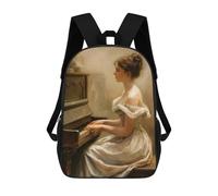 sinyumoney A Serenade at The Piano Mochila Escolar, Mochila De Viaje Para La Universidad, Mochilas Para Acampar, Aventuras Al Aire Libre Y Viajes Diarios 17inch