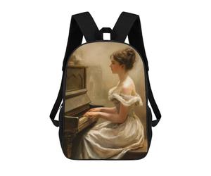 sinyumoney A Serenade at The Piano Mochila Escolar, Mochila De Viaje Para La Universidad, Mochilas Para Acampar, Aventuras Al Aire Libre Y Viajes Diarios 17inch