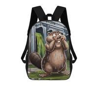 sinyumoney A Sweaty Beaver Caught in A Sticky Situation. Mochilas Para Niños 17inch Mochila Escolar Mochila Escolar Impresa En 3D Para Niños De Primaria Y Secundaria