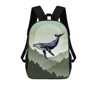 sinyumoney A Whale Flies over The for Mochila Escolar Para Niños Con Impresión 3D, Mochila Moderna Para Niños Y Niñas, Mochila Informal Para Estudiantes. 17inch