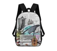 sinyumoney A Whale in The Bathtub Mochila Infantil De Moda Divertida Mochila Escolar Para Niños Y Adolescentes Con Impresión 3D Para Niños 17inch