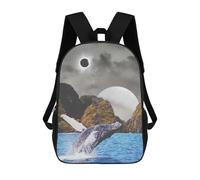 sinyumoney A Whale Of A Time Mochila Escolar Para Niñas Y Niños, Mochilas De Gran Capacidad, Mochilas Ligeras Para Niños Y Estudiantes 17inch