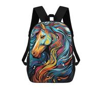 sinyumoney A Winter Horse Mochila Escolar Infantil Impresa En 3D, Mochila Informal De Moda Para Niños, Mochila De Viaje De Alta Capacidad Para Libros Para Niños 17inch