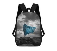 sinyumoney A Woman in Blue Fabric on Rocks Mochila Escolar Infantil Impresa En 3D Para Niños, Mochilas De Viaje De Alta Capacidad, Bolsas Para Libros, Mochila Escolar Infantil 17inch