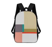 sinyumoney Abstract And Geometric 7 Mochila Ronaldo, Mochila Infantil, Mochila Escolar Para Estudiantes, Mochila Para Libros, Mochila Escolar Impresa En 3D Para Niños Y Niñas, 17inch