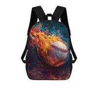 sinyumoney Abstract Baseball Flames Mochila Escolar Impermeable Para Ordenador Portátil Para Adolescentes, Chicas, Chicos, Mujeres Y Hombres 17inch