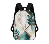 sinyumoney Abstract Botanic Polygons Mochilas De Moda Impresas En 3D 17inch Mochila Escolar Informal Para Niños De Primaria Y Secundaria