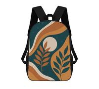 sinyumoney Abstract Botanical Art Print - Modern Plant-Inspired Wall Decor in Minimal Style Mochila De Moda Para Papelería, Impermeable, Informal, Para Niños/niñas/adolescentes 17inch