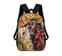 sinyumoney Abstract Bull Painting Mochila Infantil, Mochila Escolar Infantil, Mochilas Escolares Impresas En 3D Para Niños Y Estudiantes Adolescentes 17inch