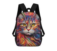 sinyumoney Abstract Cat Mochila Escolar Infantil Impresa En 3D Para Niños, Mochilas De Viaje De Alta Capacidad, Bolsas Para Libros, Mochila Escolar Infantil 17inch