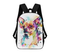 sinyumoney Abstract Chihuahua Dog Mochilas Impresas En 3D Para Niños 17inch Mochilas De Moda Informales Para El Día A Día, Bolsas De Viaje, Mochilas Informales Para Exteriores Para Niños Y Niñas