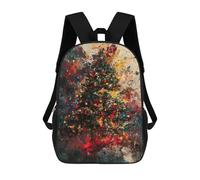 sinyumoney Abstract Christmas Tree Art Mochilas Infantiles Impresas En 3D De 17 Pulgadas. Mochila Escolar Informal Impresa En 3D Para Niños De Primaria Y Secundaria.